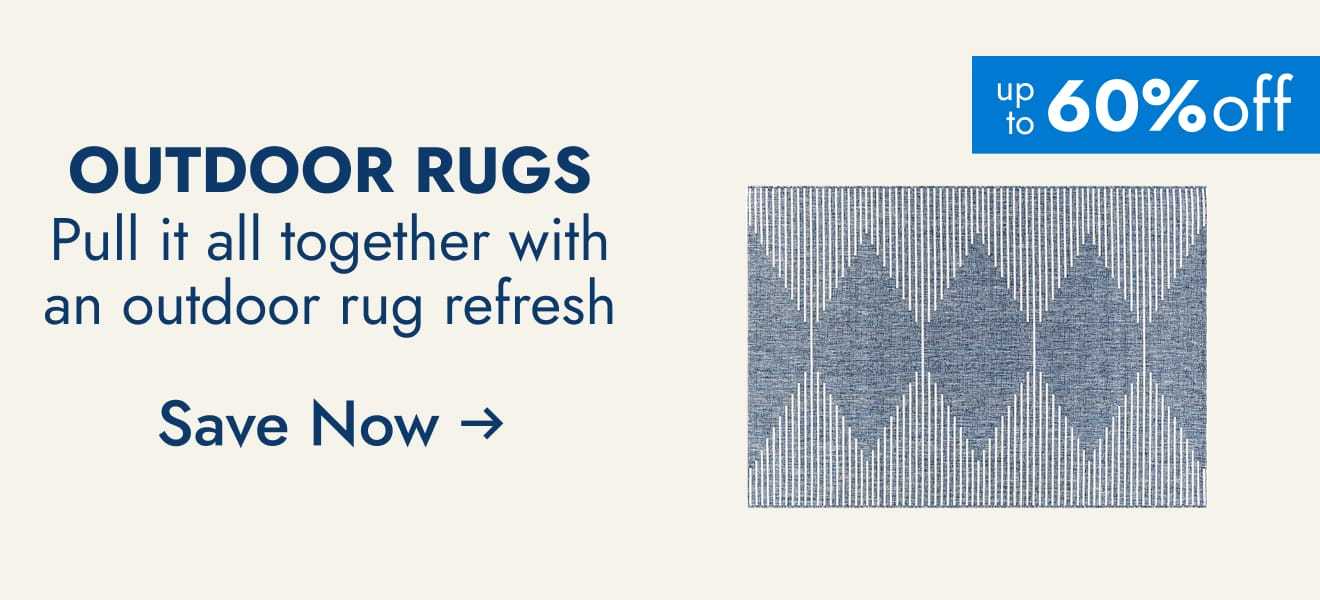 Outdoor rugs--pull it all together with an outdoor rug refresh--save now