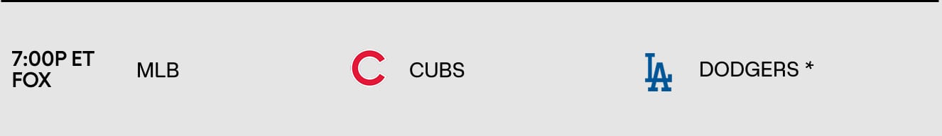 Cubs vs Dodgers
