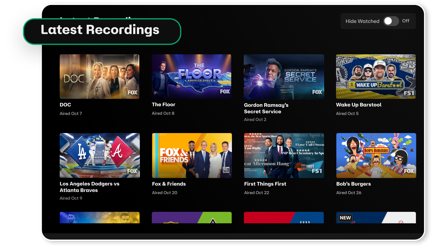 Record your favorites