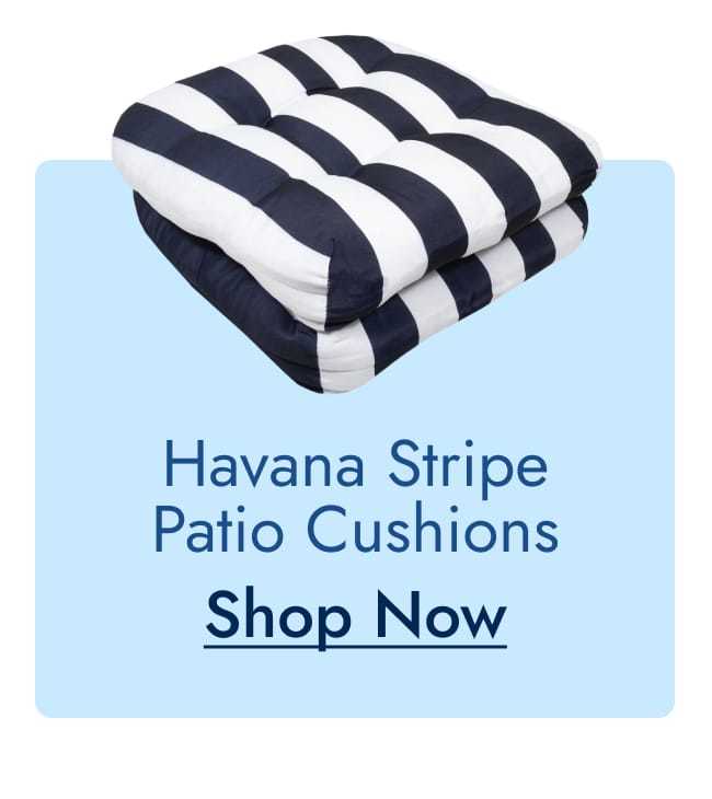 Havana stripe patio cushions--shop now