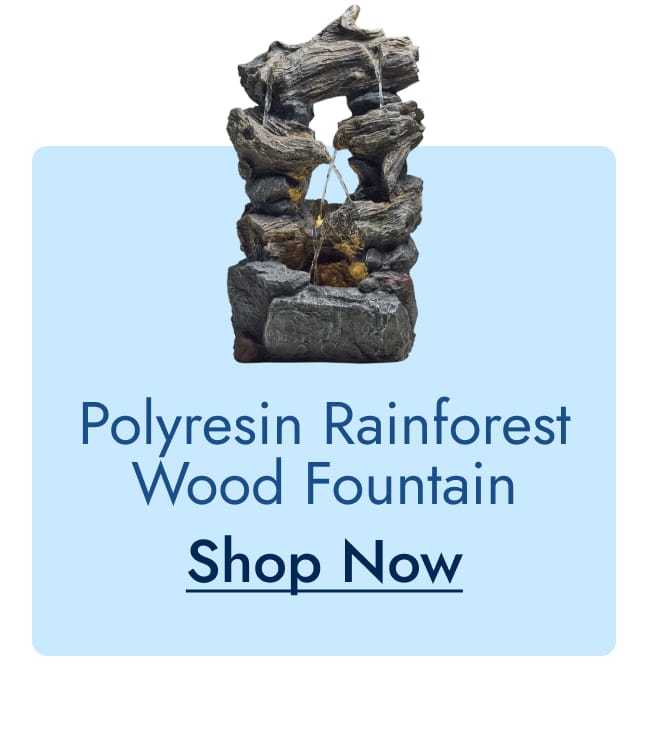 Polyresin rainforest wood fountain--shop now