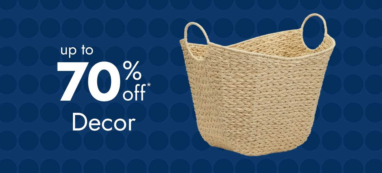 Up to 70% off decor