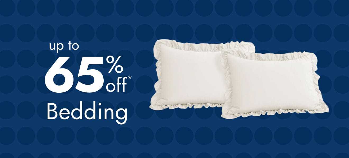 Up to 65% off bedding