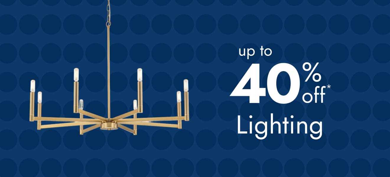 Up to 40% off lighting