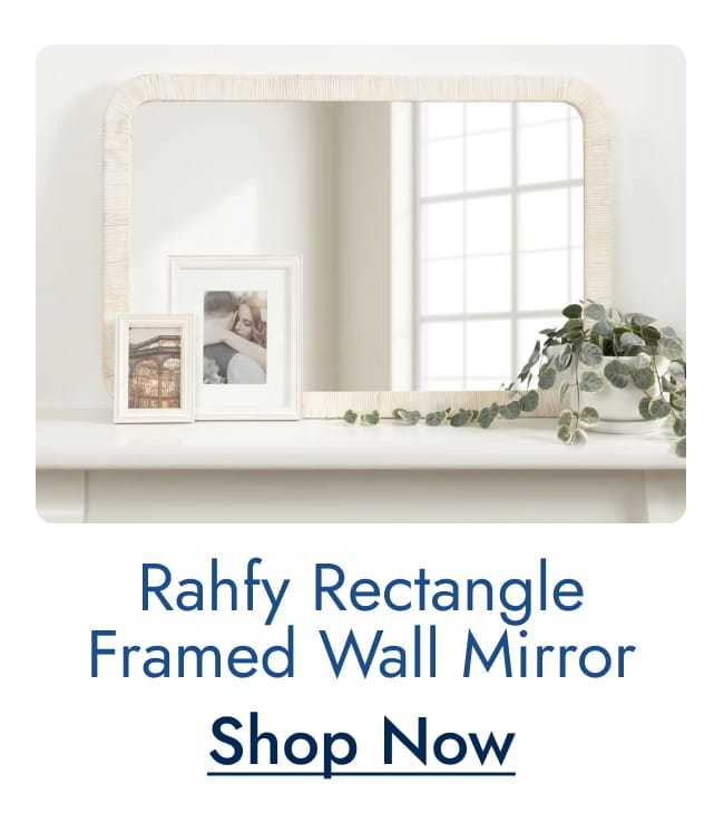 Rahfy rectangle framed wall mirror
