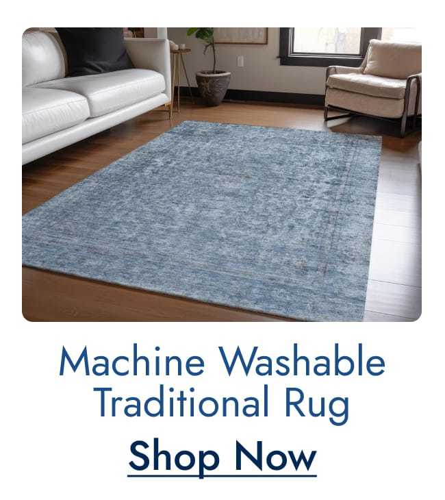 Machine washable traditonal rug
