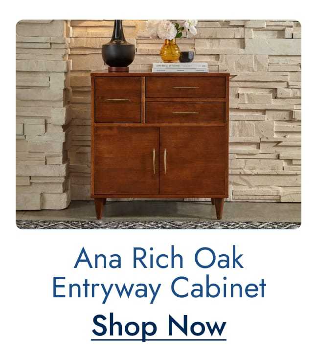 Ana Rich oak entryway cabinet