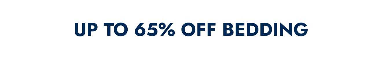 Up to 65% off bedding