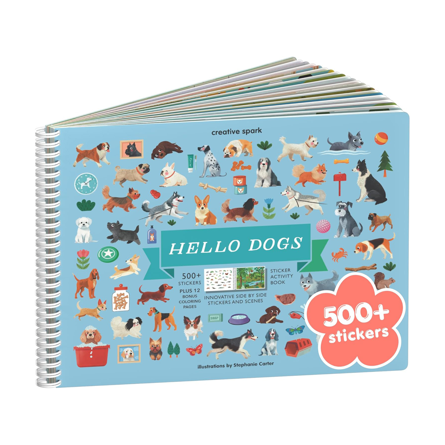 Creative Spark hello dogs sticker book