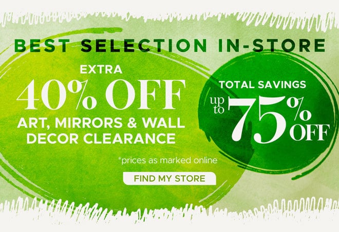 Extra 40% off Art + Wall Clearance