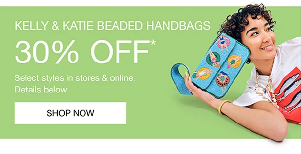 Kelly & Katie Beaded Handbags | 30% OFF* | Select styles in stores & online. Details below.