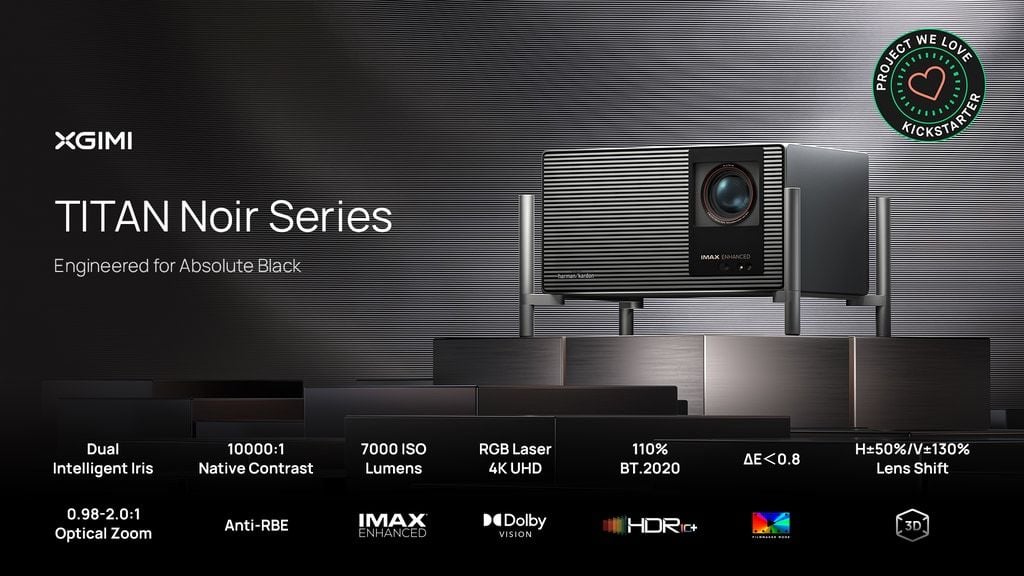 XGIMI TITAN Noir Series: Dual Iris 4K RGB Laser Projector