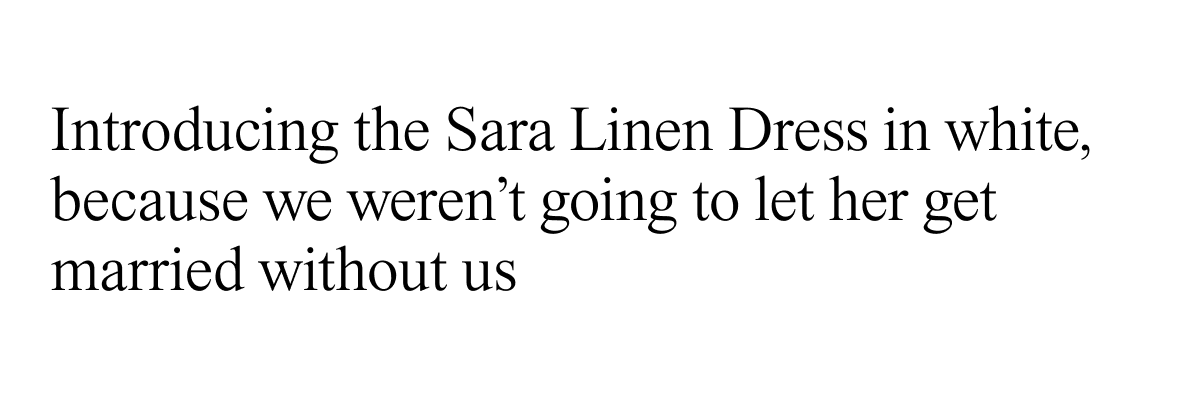 Introducing the Sara Linen Dress in white