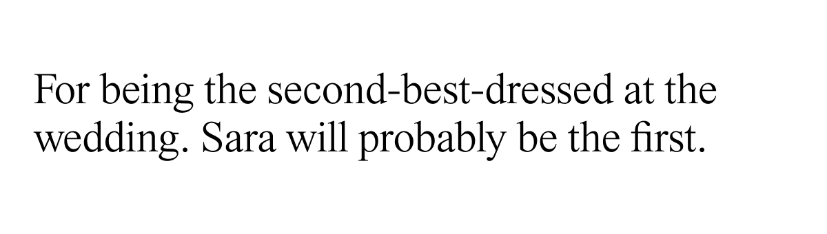 For being the second-best-dressed