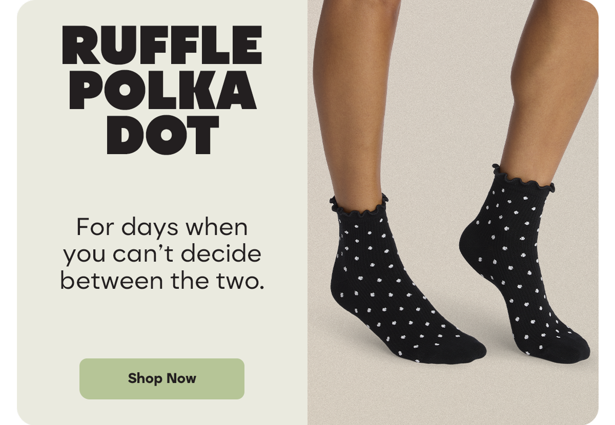 RUFFLE POLKA DOT | For days when you can't decide between the two. | Shop Now