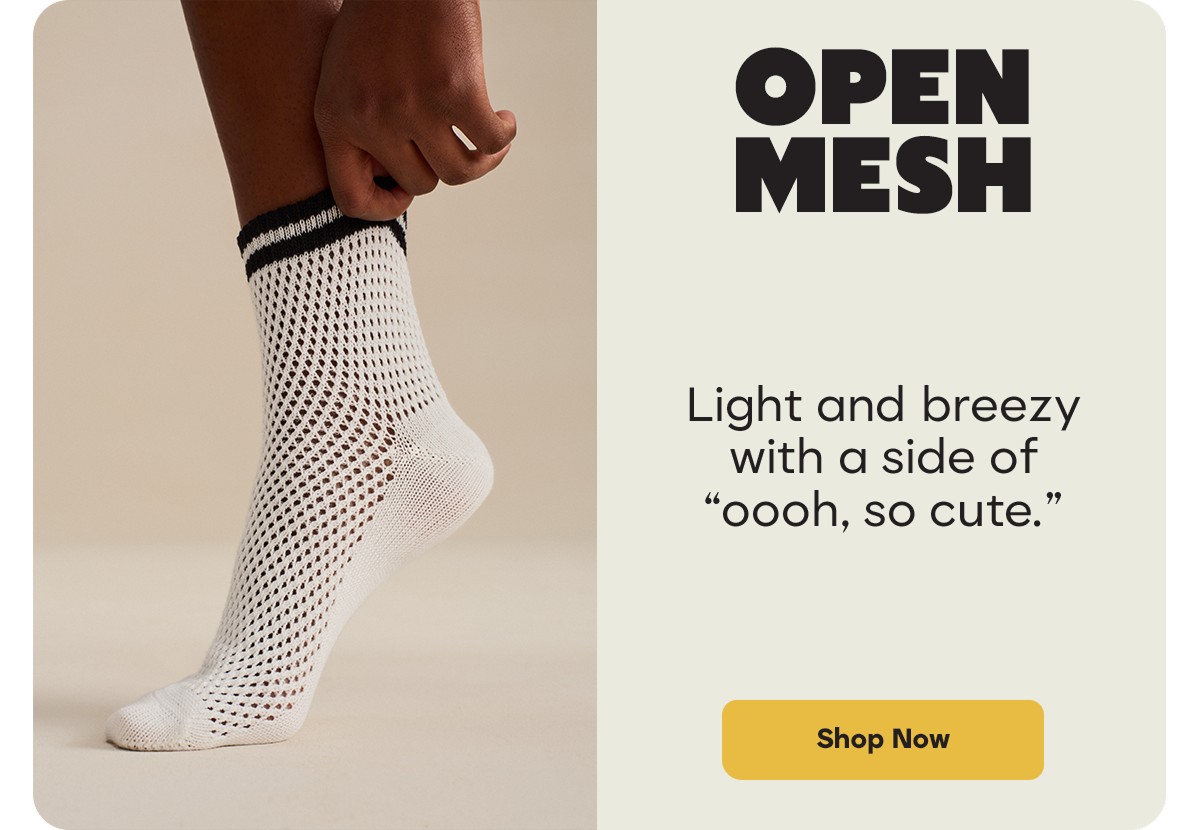 OPEN MESH | Light and breezy with a side of oooh, so cute. | Shop Now