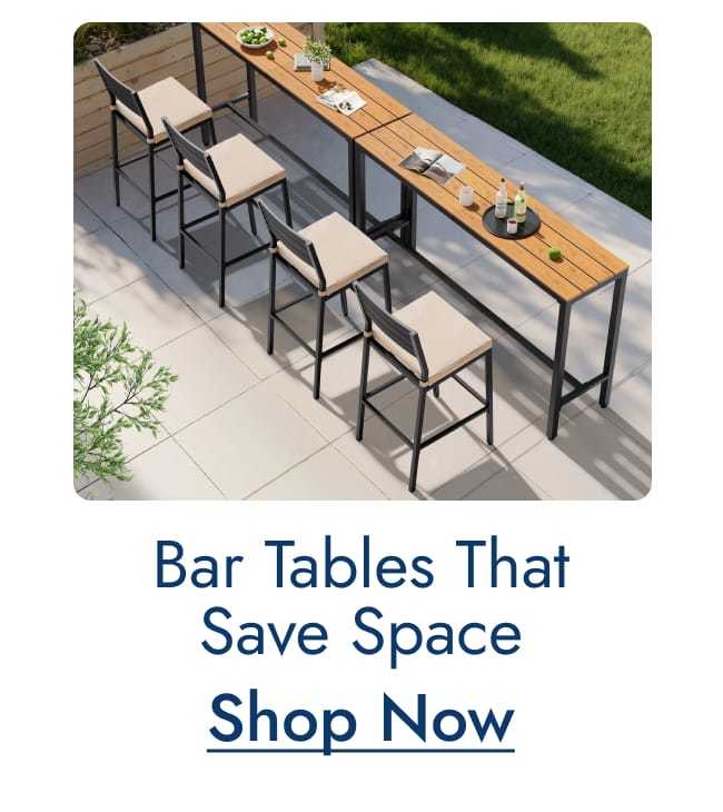 Bar Tables that save space
