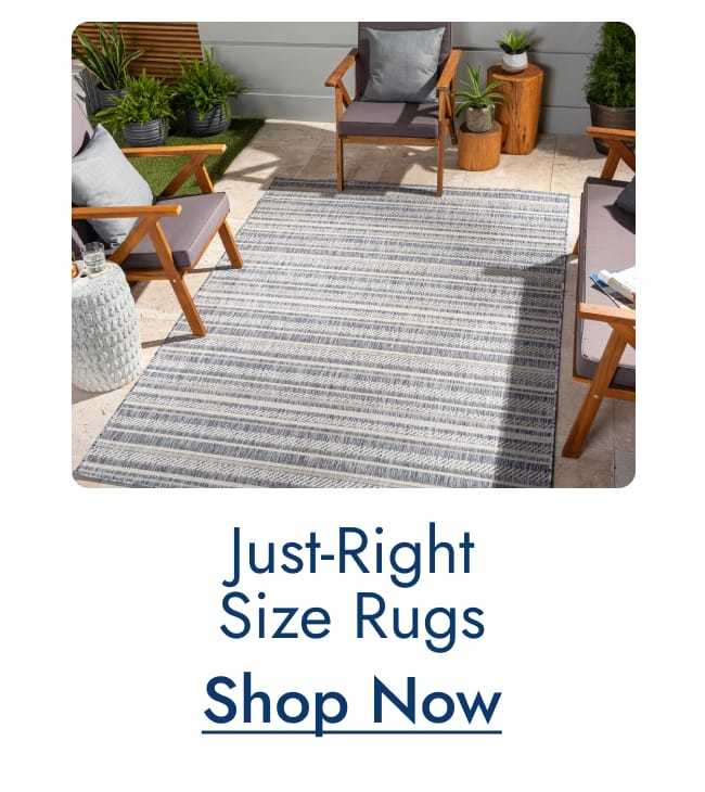Just-right size rugs