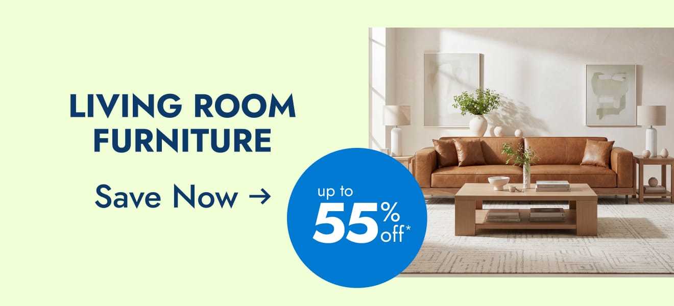 Living room furniture up to 55% off