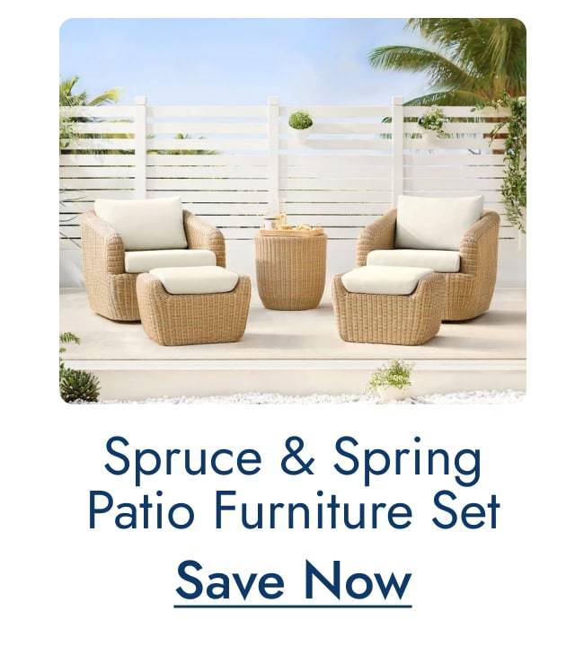 Spruce & Spring Patio Wicker Furniture Set