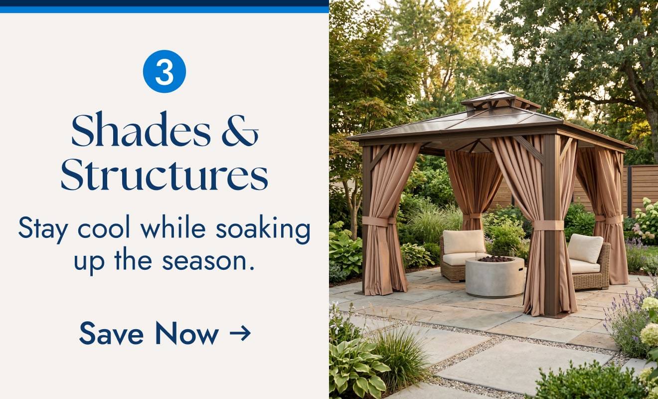 Save on Shades and Structures