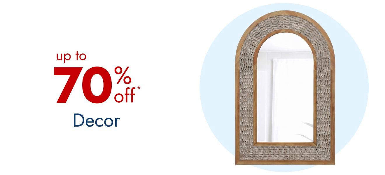 Save up to 70% on Decor