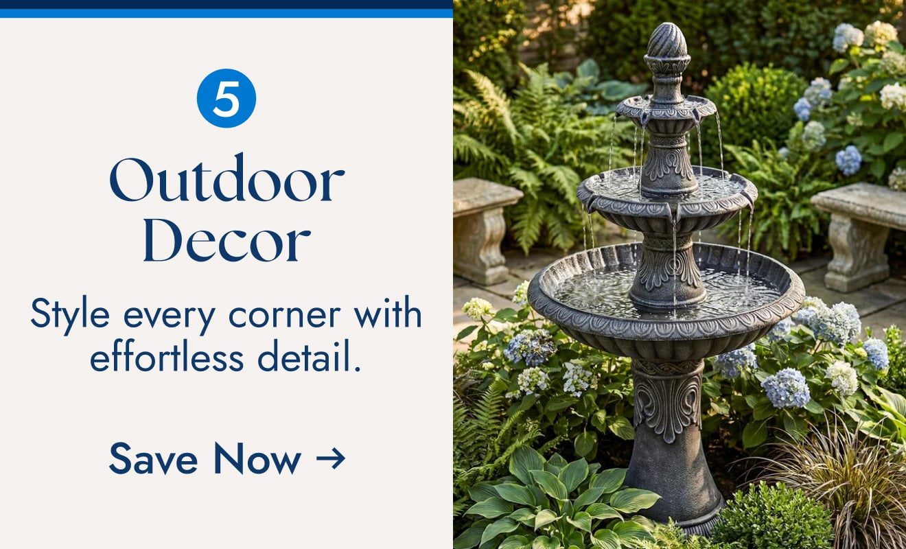 Save on Outdoor Decor
