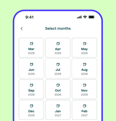 Choose months