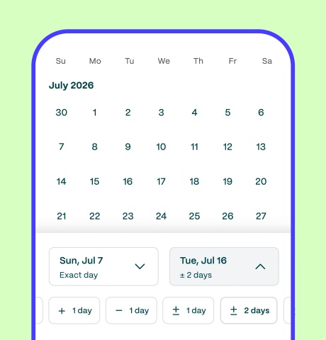 Choose a date range
