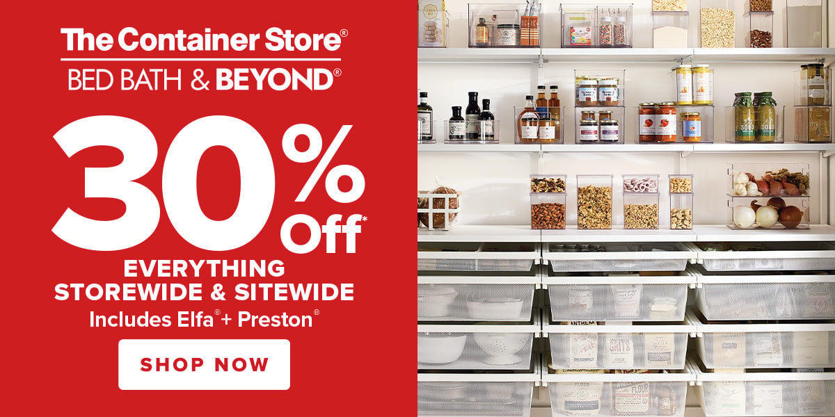 The Container Store—30% Off Everything Storewide & Sitewide