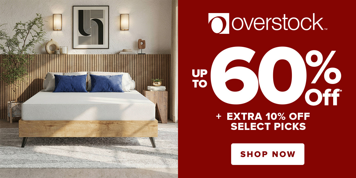 Overstock—Up to 60% Off + Extra 10% Off Select Picks