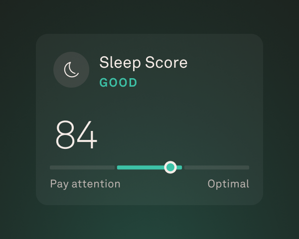 Sleep Score example in Oura App