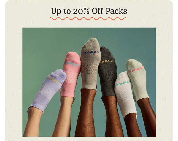 Up to 20% Off Packs