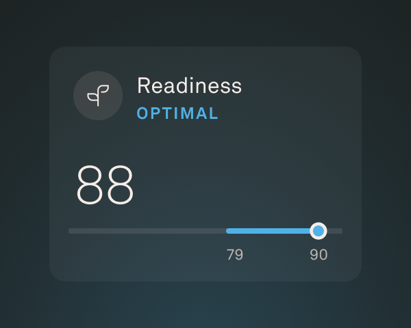 Readiness Score example in Oura App