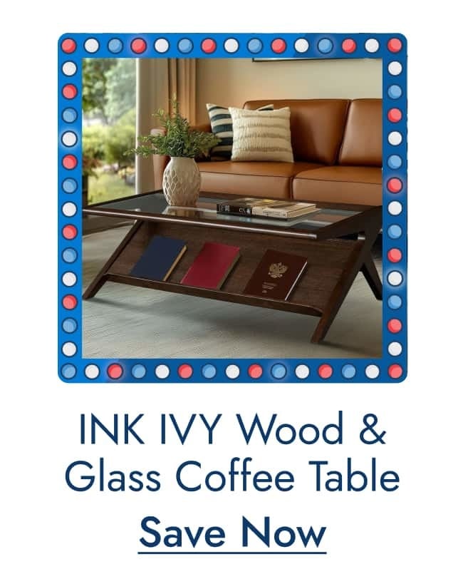 Shop INK IVY Rocket Wood & Tempered Glass Coffee Table