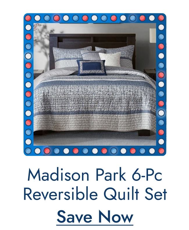 Madison Park Rhapsody 6 Piece Reversible Jacquard Quilt Set