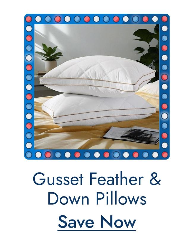 Medium-Firm 2-inch Gusset Feather and Down Pillows