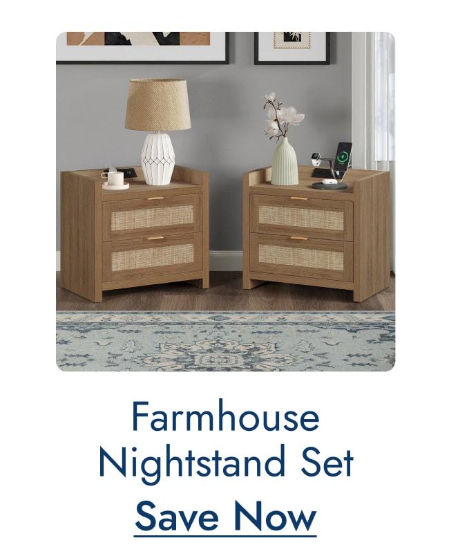 Save on SICOTAS Farmhouse Nightstand Set