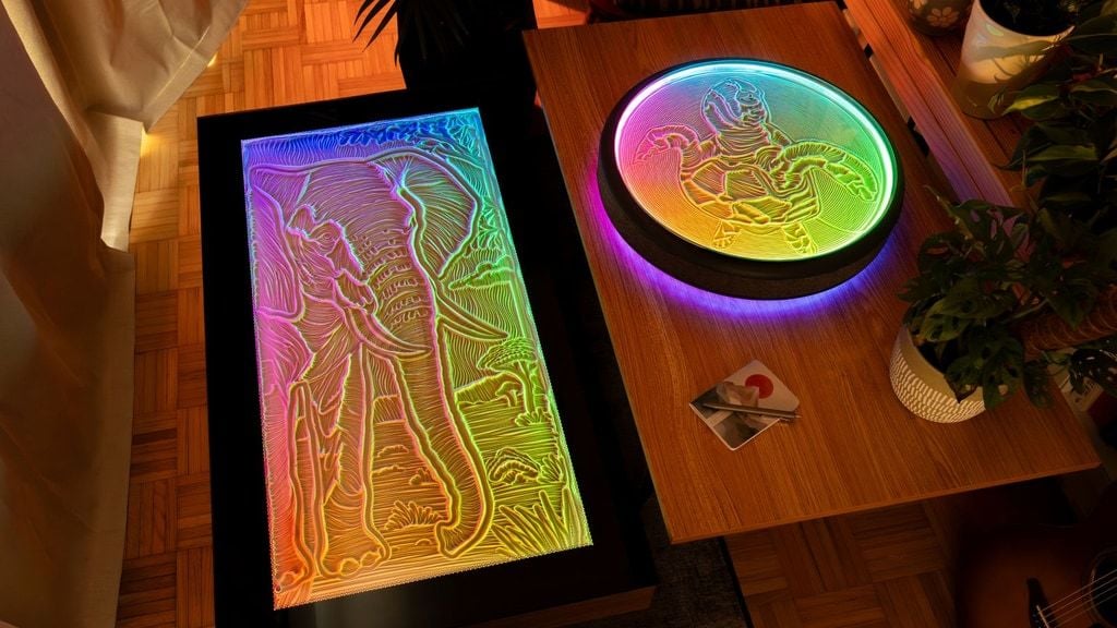 Oasis Center Table & Aura: Living Sand Art for Every Space