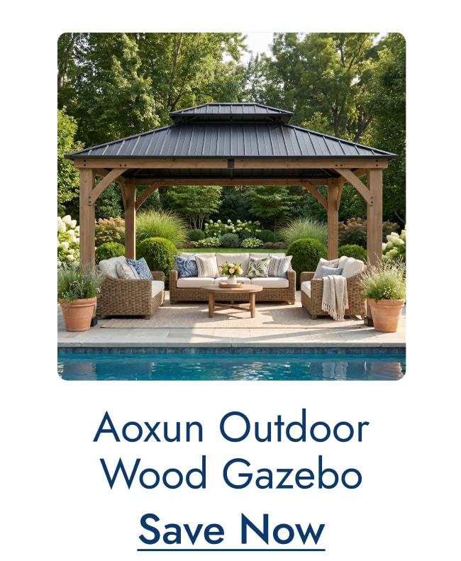 Aoxun Outdoor Wood Gazebo