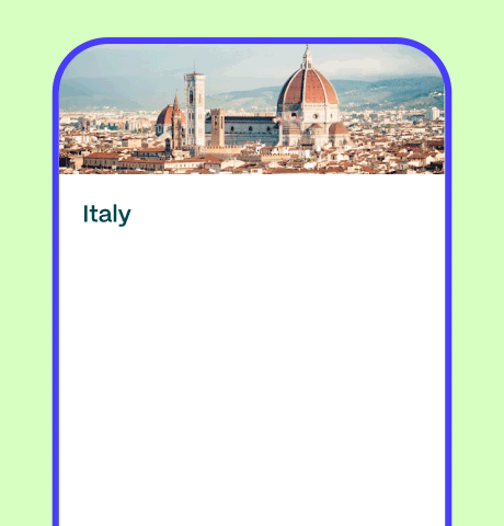 Example: flights to Italy