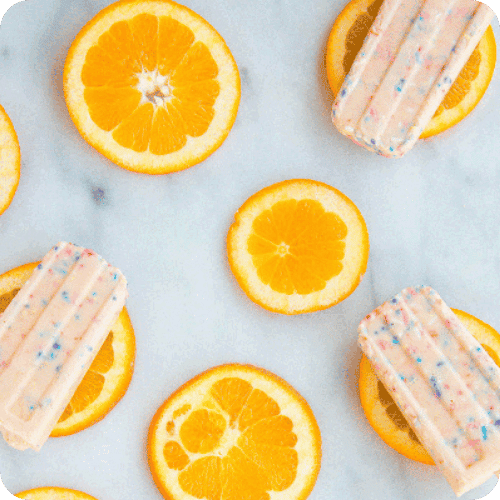 homemade funfetti creamsicle popsicles