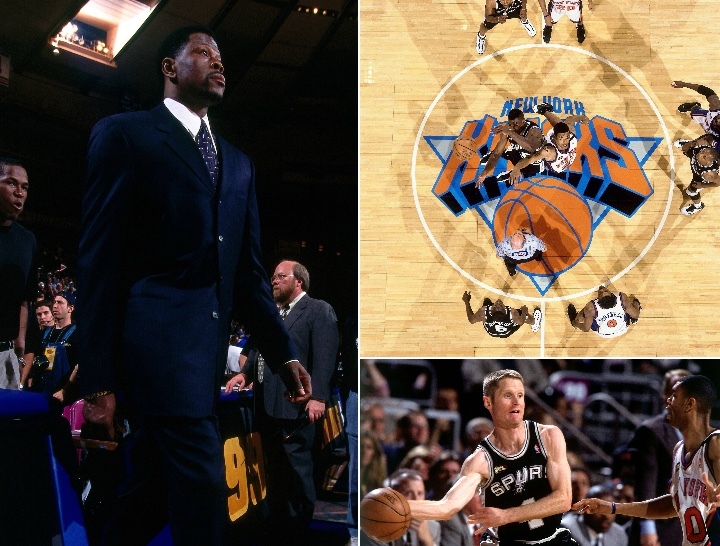 Patrick Ewing, tip-off, Steve Kerr, 1999 Finals Game 3
