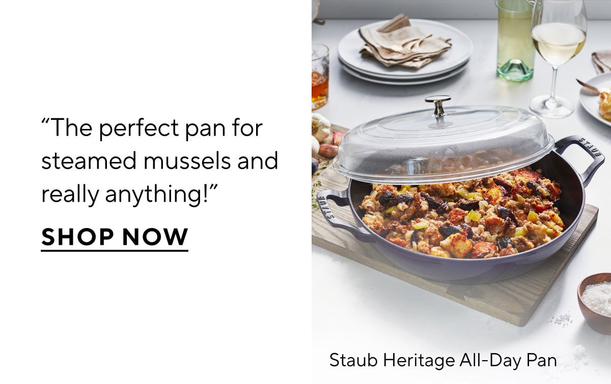 Staub Heritage All-Day Pan with Domed Glass Lid, 3.5 qt Staub Heritage All-Day Pan with Domed Glass Lid, 3.5 qt