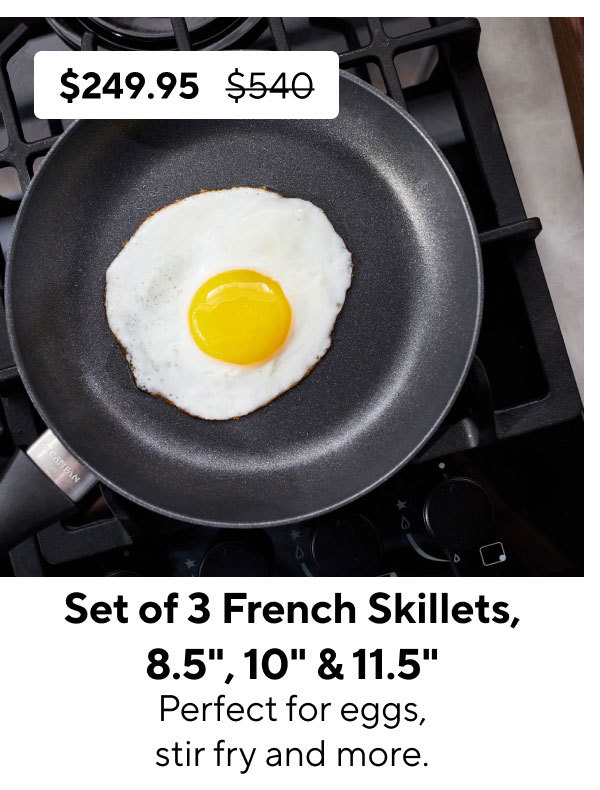 Scanpan Momenta Set of 3 French Skillets