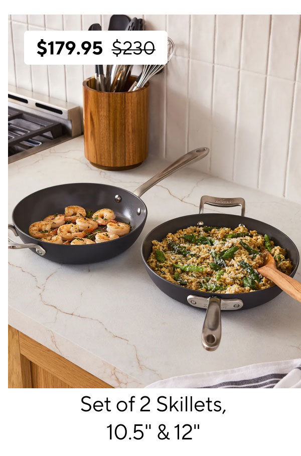 All-Clad HA1 Ceramic Nonstick Set of 2 Skillets