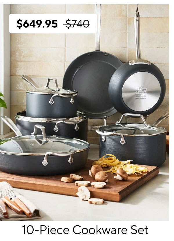 All-Clad HA1 Ceramic Nonstick 10-Piece Cookware Set