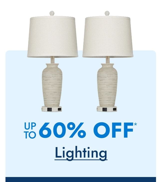 Lighting Up to 60% Off