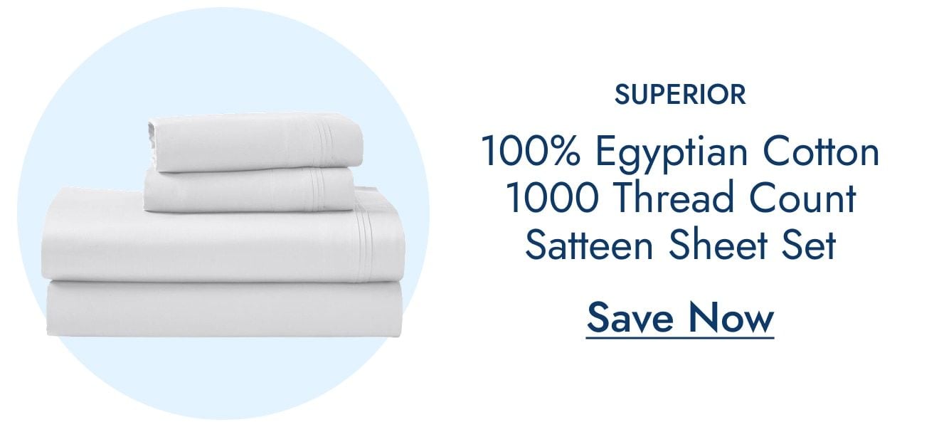 Superior 100% Certified Egyptian Cotton 1000 Thread Count Satteen Sheet Set