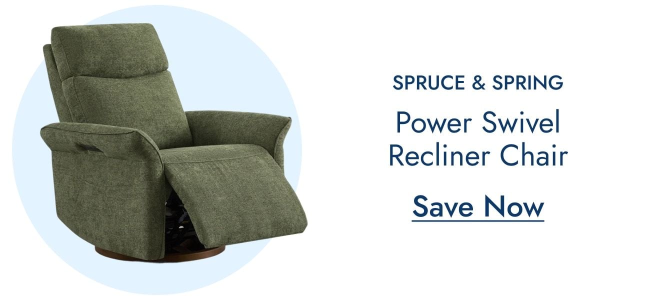 Spruce & Spring Power Swivel Recliner Chair